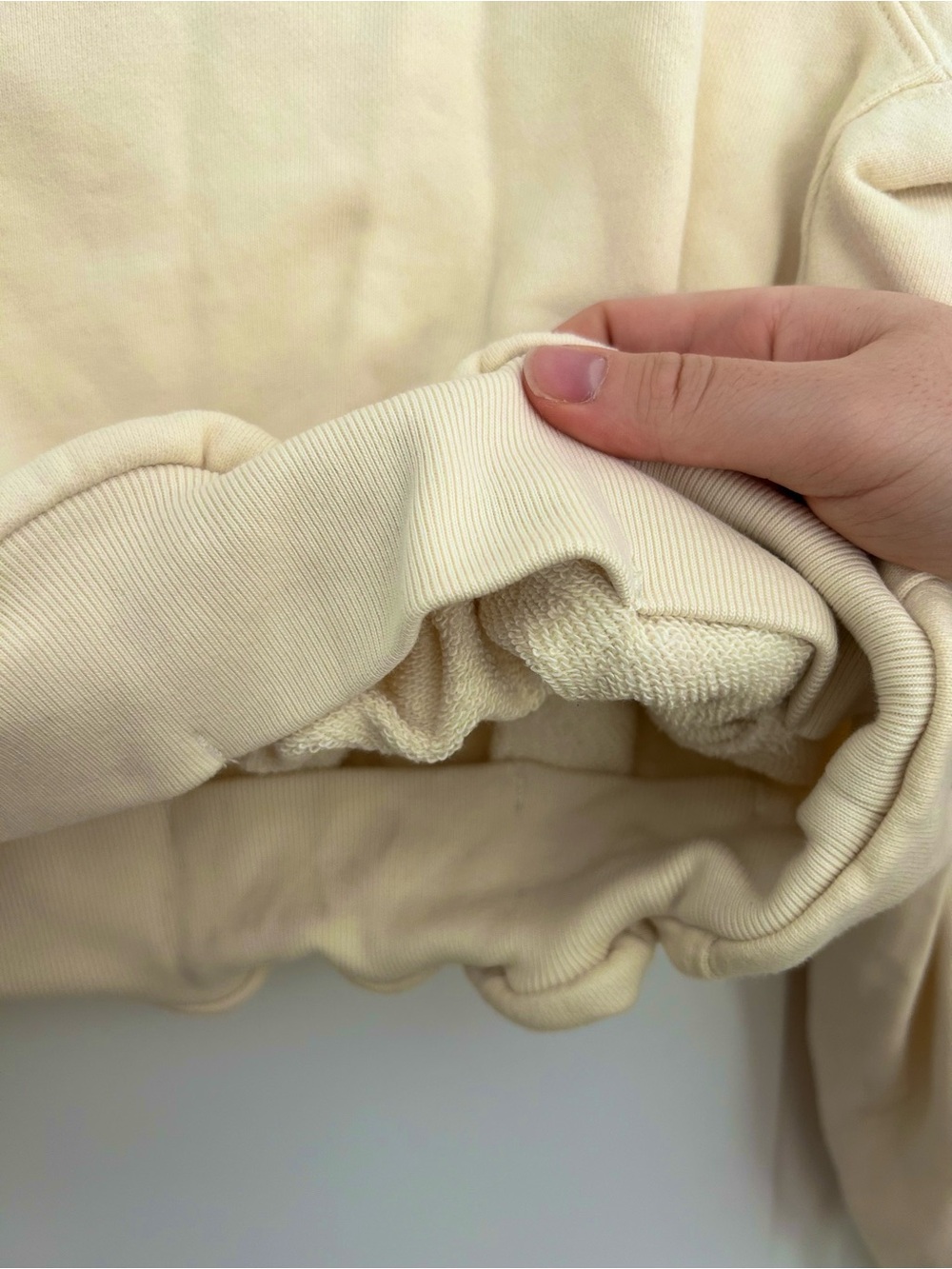 Gap Butter Yellow Cropped Sweatshirt - Picture 3 of 5